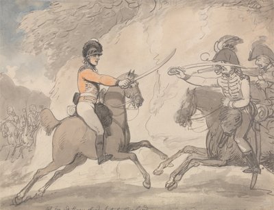 Hungarian and Highland Broadsword Exercise by Thomas Rowlandson